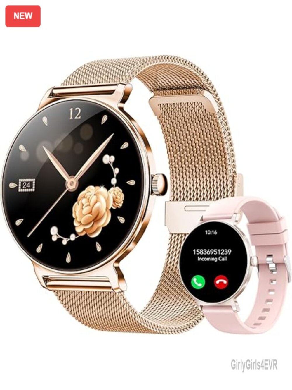 1.27" AMOLED Smart Watch Fitness Tracker Bluetooth Calling IP68 Waterproof 120+